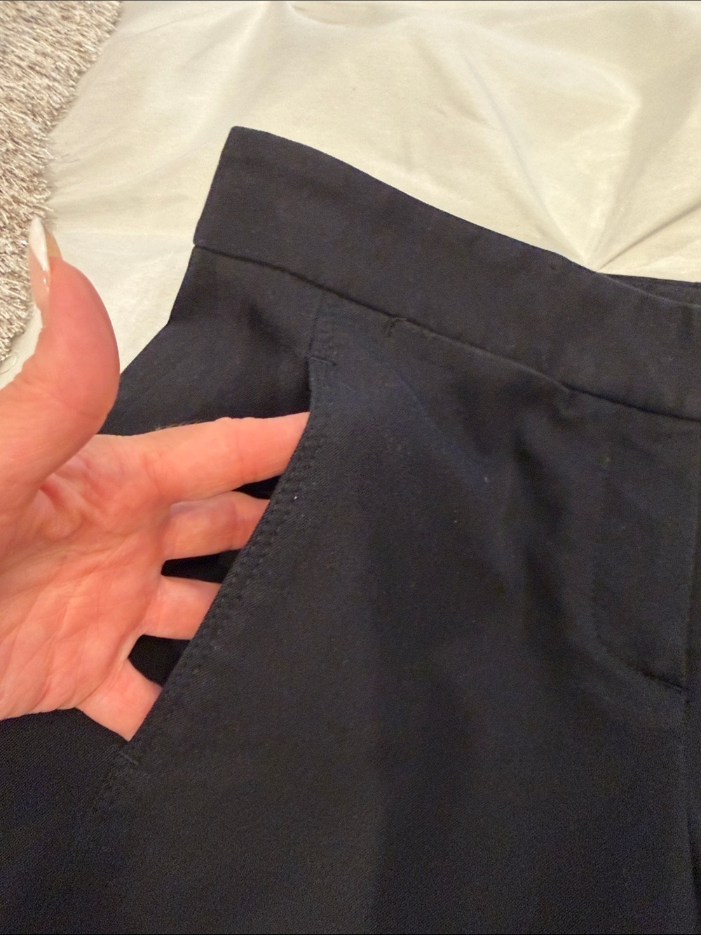Theory Black Women's Tailored Shorts - Picture 3 of 8